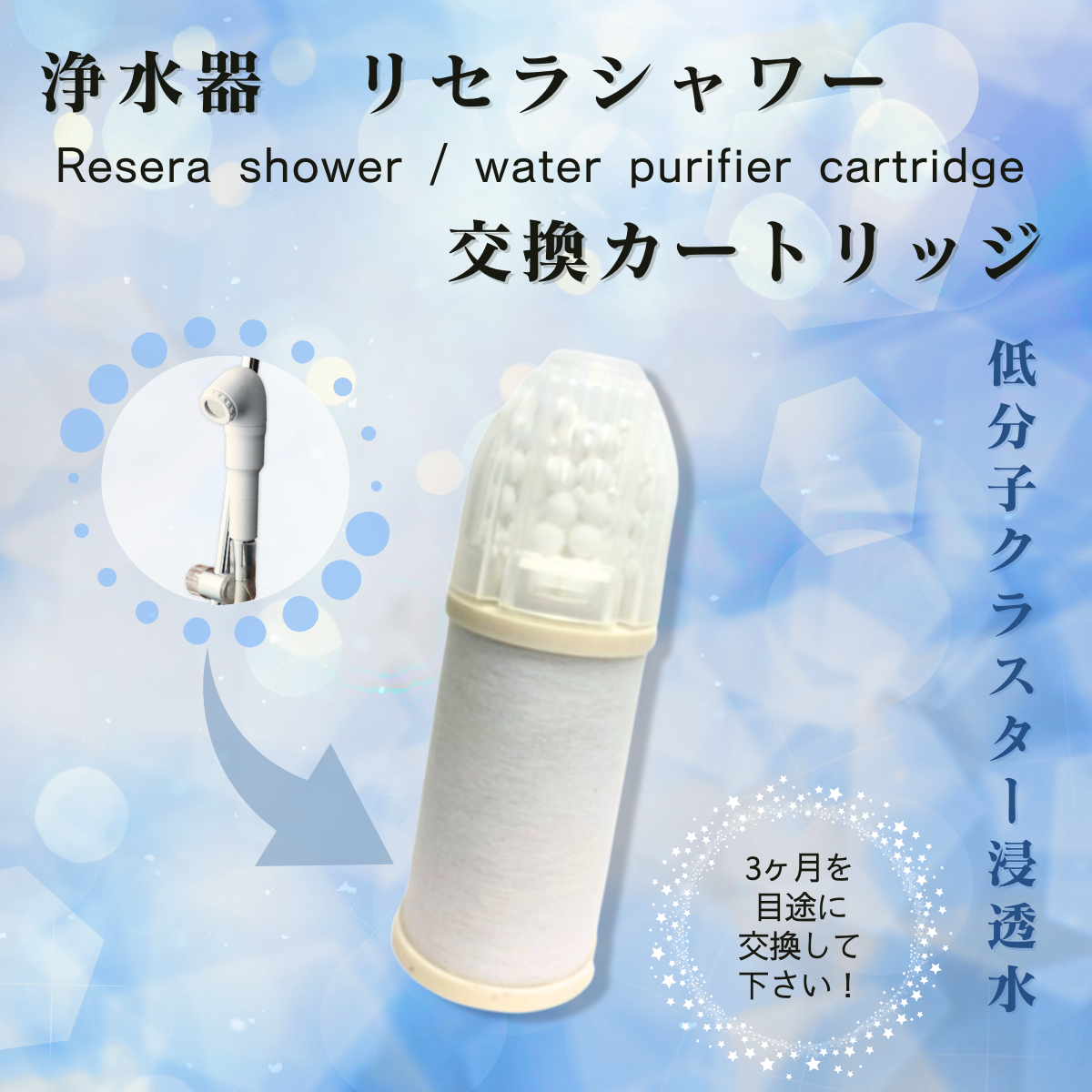 リセラシャワー浄水器 交換カートリッジ