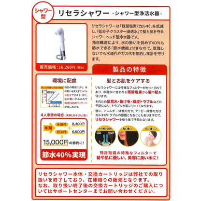 リセラシャワー浄水器　交換カートリッジ