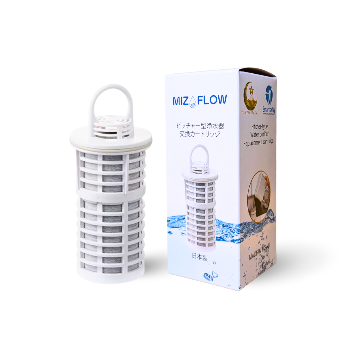 ピッチャー型浄水器　ミズフロー／MIZU FLOW　交換カートリッジ（約3ヵ月毎交換）
